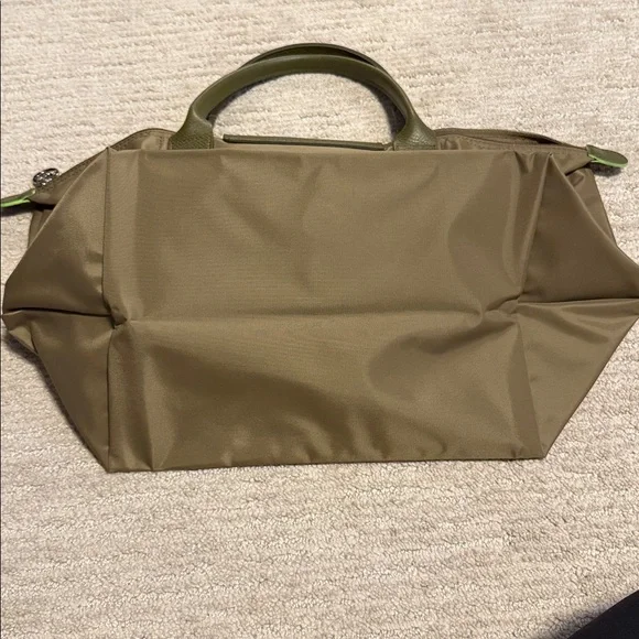 Longchamp nylon olive green top medium handle tote bag - Picture 6 of 7